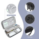 MOSISO Electronic Organizer Travel Case Compatible with MacBook Power Adapter, Compatible with Magic Mouse & Pencil, SD Card, USB Flash Disk with 4 Modular Insert & 2 Cable Tie & Snap Hook, Black