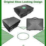 Xbox Series X Carrying Case, Compatible with XSX Console/Controllers/Headset/Games and Other Accessories – Protective Travel Case with Hard Shell & Customized Foam for Storage (Original Xbox Style)
