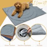 Travel Dog Bed, Foldable Outdoor Dog Mat with Carry Bag is Waterproof, Washable & Durable, Fits Large Dog Crate, Portable Dog Bed for Camping, Picnics, Home & Travel. Large Size, Dog Bed Mat, 39×30