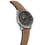 Citizen Eco-Drive Avion Quartz Mens Watch, Stainless Steel with Leather strap, Weekender, Brown (Model: AW1361-10H)