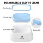 ELS PET Dog Bowl No Spill, Pet Water Bowl No Drip Slow Water Feeder Cat Bowl , Pet Water Dispenser 35oz/1L Travel Water Bowl for Dogs, Cats