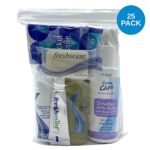WNL Products 1400SUB-25PACK Deluxe Adult Comfort Kit In Clear Pouch, Premium Essential Wholesale Personal Hygiene & Toiletry Supplies, 25 Pack