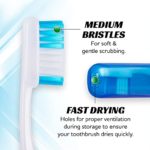 Travel Toothbrushes, Mini Toothbrush with Toothbrush Cover, Camping Toothbrush, Travel Size Toothbrush with Toothbrush Case Portable Toothbrush, Adults Travel Toothbrush Kit (Adult, 3)