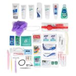 Women Travel Size Toiletries Convenience Kit, Premium Quality Personal Care Toiletry Accessory Set , Wellness and Hygiene Essentials Traveling Bag, TSA Approved Toiletry’s Accessories Kits, 36 Piece.