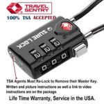SURE LOCK TSA Compatible Travel Luggage Locks, Inspection Indicator, Easy Read Dials – 2 pack