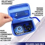 CASEMATIX Camera Travel Case Compatible with PROGRACE, Ourlife, Dragon Touch and More Waterproof Toy Camera Video Recorders – Case for Toy Action Camera and Accessories
