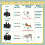 Petskd Pet Carrier Airline Approved,Pet Travel Carrier Bag for Small Cats and Dogs,Dog Cat Carrier for Southwest Airlines,Dog Soft Carrier for 5-10 LBS,Cat Carrier with Locking Safety Zippe