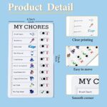 3Pack to Do List Checklist Board and 3Pack My Chore Chart Memo Boards, Daily Schedule for Kids, RV Checklist Chore Chart Planner Board for Home Travel with 10 Pcs Cardstock