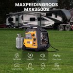 maXpeedingrods 3500W Dual Fuel Portable Inverter Generator,Electric Start,Gas & Propane Powered,RV Ready,CO Sensor,EPA Compliant,for Travel Trailers Camping Outdoor Jobsits,Wheel&handle Kit,55lbs