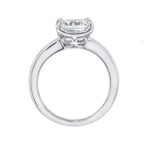 Amazon Collection Platinum-Plated Silver Asscher-Cut (2 cttw) Solitaire Ring made with Infinite Elements Cubic Zirconia, Size 7