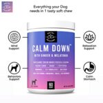 Calming Chews for Dogs – 60 Dog Calming Treats for Anxiety, Stress Relief Aid, Storms, Grooming, Fireworks, Separation, Travel, & Motion Sickness – Made in USA