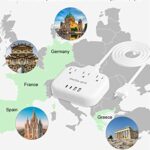 European Travel Plug Adapter, US to European Plug Adapter with 3 American Outlets & 4 USB, 5ft Europea Power Cord, International Travel Power Strip, Type C for Europe EU Germany France, Travel, White
