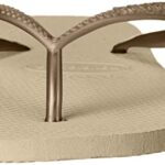 Havaianas Women’s Slim Flip Flop Sandal, Sand Grey/Light Golden, 7-8