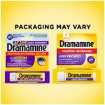 Dramamine Motion Sickness Less Drowsy, Travel Vial, 8 Count ( Pack of 1)