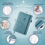 Clever Fox Travel Journal – Vacation Planner with Budget Plan, Packing List, Expense Tracker & Trip Journal – Travelling Itinerary Organizer for Women, Men & Couples – A5 Size, Hardcover – Aquamarine