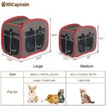 HiCaptain Portable Cat Carrier Collapsible Pet Cage Soft Pop-up Cat Kennel for Large Cats and Puppy to Travel, Without Litter Box (Large, Portable Kennel(Coffee ))