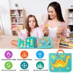 Montessori Toys for 2 Year Old – Busy Board – Sensory Toys for Toddlers 3-4, Toddler Travel Toys, Autism Educational Toys, Toddler Toys Age 2-4 Year Old Girls Boys Birthday (Blue)