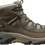 KEEN Men’s Targhee II Mid Waterproof Hiking Boot,Black Olive/Yellow,13 M US