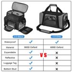 Wakytu TSA Approved Pet Carrier for Small Cats Dogs, Dog Carrier Travel Bag with Adequate Ventilation, 5 Mesh Windows, 3 Entrance, Locking Safety Zippers, Padded Shoulder and Carrying Strap, Small