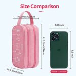 Electronics Organizer Travel Cable Cord Case Sleeve Soft Carrying Accessories Storage Bag Portable Double Layers All-in-One Pouch for Healthcare Grooming Kit USB Drive Charger Earphone,Zipper Wallet