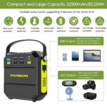 MARBERO Portable Power Station 83Wh Small Generator Solar Power Bank 80W(Peak 120W) Camping Laptop Charger Emergency Battery Pack with AC Outlet 4 USB Ports with Flashlight for Outdoor Home Travel