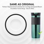 AIEVE 4 Pack Replacement Gasket Compatible with Contigo Snapseal Byron Travel Mug 16oz & 20oz, Silicone Lid Seal Replacement for Contigo Snapseal, Replacement Part for Contigo Coffee Travel Tumbler