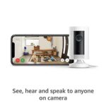 Ring Indoor Cam, Compact Plug-In HD security camera with two-way talk, Works with Alexa – White
