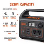 Jackery Portable Power Station Explorer 300, 293Wh Backup Lithium Battery, 110V/300W Pure Sine Wave AC Outlet, Solar Generator (Solar Panel Not Included) for Outdoors Camping Travel Hunting Blackout