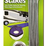 Prest-O-Fit 36923 2-2001 Patio Rug Stakes – Pack of 6 Silver