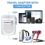 Universal Travel Adapter and Voltage Converter – Step Down 220v to 110v for 150+ Countries Voltage Converter Us to Europe Power Converter Adapter Combo Us to UK European Travel Plug Adapter Worldwide