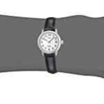 Timex Women’s T2H331 Indiglo Leather Strap Watch, Black/Silver-Tone/White