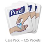 PURELL SINGLES Advanced Hand Sanitizer Gel, Fragrance Free, 125 Count Single-Use Travel-Size Packets – 9620-12-125EC