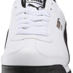 PUMA Men’s Roma Basic Fashion Sneaker, White/Black Leather – 10 D(M) US