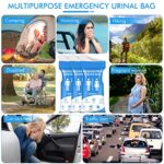 DIBBATU Urine Bag,12 PCS 800ML Disposable Urinal Bag for Travel, Emergency Portable Pee Bag and Vomit Bags, Unisex Urinal Bag as Toilet Bag Suitable for Camping, Traffic Jams, Pregnant, Patient, Kids