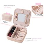 KElofoN Travel jewelry case Travel jewelry box Travel Jewelry Organizer Small Jewelry Organizer Box for Girls Women with Mirror