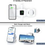 UCOMX Nano 3 in 1 Wireless Charger for iPhone,Magnetic Foldable 3 in 1 Charging Station,Travel Charger for Multple Devices for iPhone 14/13/12 Series,AirPods 3/2/Pro,iWatch(Adapter Included)