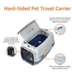 Amazon Basics 2-Door Top Load Hard-Sided Dog and Cat Kennel Travel Carrier, 23-Inch