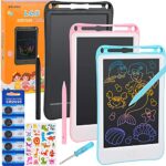 GOLDGE Doodle Board, Kids Travel Toys for Girls Boys 3 Packs, 8 Inch Magic Board Doodle Pad, Drawing Pad for Kids, Writing Drawing Board, LCD Writing Tablet