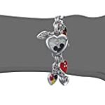 Disney Women’s MK2058 Mickey Mouse Silver-Tone Sunray-Dial Charm Bracelet Watch