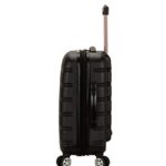 Rockland Melbourne Hardside Expandable Spinner Wheel Luggage, Black, Carry-On 20-Inch