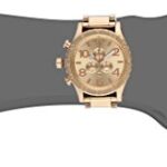 Nixon 51-30 Chrono. 100m Water Resistant Men’s Watch (XL 51mm Watch Face/ 25mm Rose Gold Stainless Steel Band)