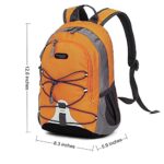 Bseash 10L Small Size Waterproof Kids Sport Backpack,Miniature Outdoor Hiking Traveling Daypack,for Girls Boys Height Under 4 feet (Orange)