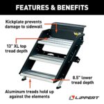 Lippert Components – 791572 Solid Step Triple Step for RV and Travel Trailer Entry Doorway