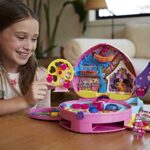 Polly Pocket 2-In-1 Travel Toy Playset with 2 Micro Dolls & Toy Cars, Tiny Is Mighty Theme Park Backpack Compact