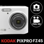KODAK PIXPRO Friendly Zoom FZ45-WH 16MP Digital Camera with 4X Optical Zoom 27mm Wide Angle and 2.7″ LCD Screen (White)