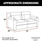 THOMAS PAYNE 72″ Norlina RV Tri-Fold Sofa with Woven Fabric, Couch-to-Bed Conversion, Removeable Back, Easy Installation for Travel Trailers, 5th Wheels and Motorhomes – 2020128896
