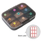 Restree Pill Organizer, Portable Pill Dispenser, Moisture-Proof Travel Pill Case for Vitamin, Medicine, Fish Oil/Supplements Extra Large 9 compartments (Black)