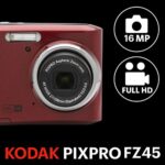 KODAK PIXPRO Friendly Zoom FZ45-RD 16MP Digital Camera with 4X Optical Zoom 27mm Wide Angle and 2.7″ LCD Screen (Red)
