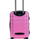 Rockland Melbourne Hardside Expandable Spinner Wheel Luggage, Pink, Carry-On 20-Inch