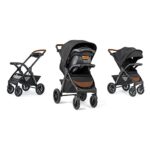 Chicco Bravo Primo Trio Travel System, Bravo Primo Quick-Fold Stroller with Chicco KeyFit 35 Zip Extended-Use Infant Car Seat, Car Seat and Stroller Combo | Springhill/Black